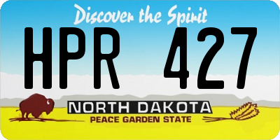 ND license plate HPR427