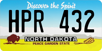 ND license plate HPR432