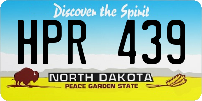 ND license plate HPR439