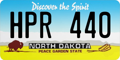 ND license plate HPR440