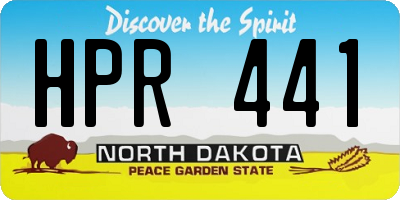 ND license plate HPR441