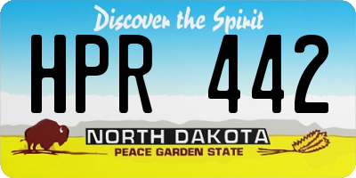 ND license plate HPR442
