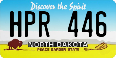 ND license plate HPR446