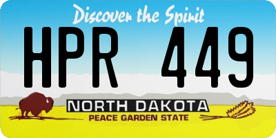 ND license plate HPR449