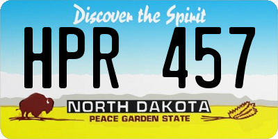 ND license plate HPR457