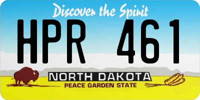 ND license plate HPR461