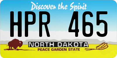 ND license plate HPR465