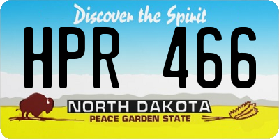 ND license plate HPR466