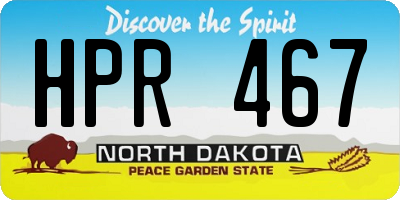 ND license plate HPR467