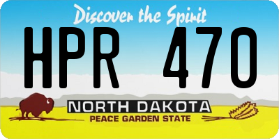 ND license plate HPR470