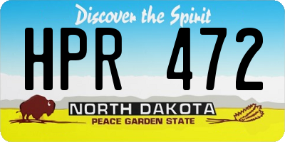 ND license plate HPR472