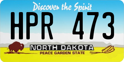 ND license plate HPR473