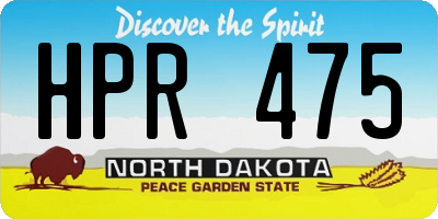 ND license plate HPR475