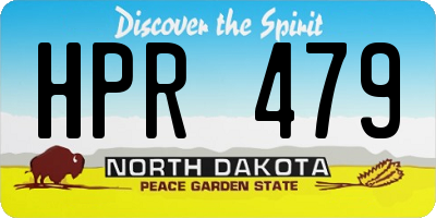 ND license plate HPR479