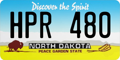 ND license plate HPR480