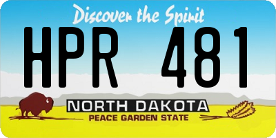 ND license plate HPR481