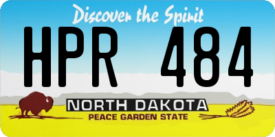 ND license plate HPR484