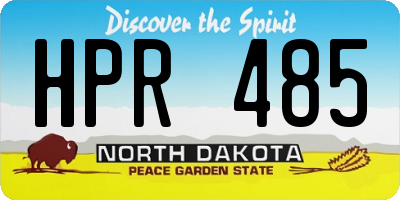 ND license plate HPR485