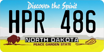 ND license plate HPR486