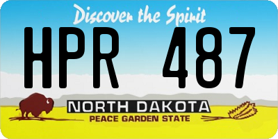 ND license plate HPR487