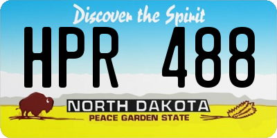 ND license plate HPR488