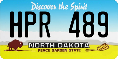 ND license plate HPR489