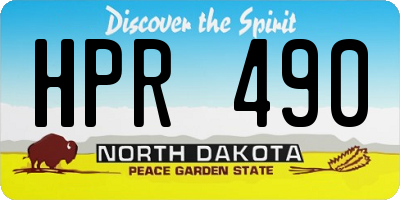 ND license plate HPR490
