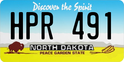 ND license plate HPR491