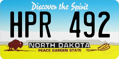 ND license plate HPR492