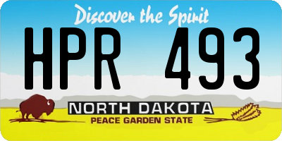 ND license plate HPR493