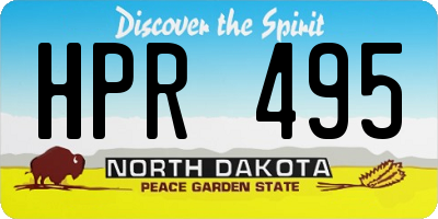 ND license plate HPR495