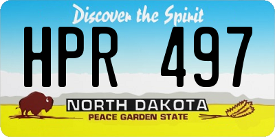 ND license plate HPR497