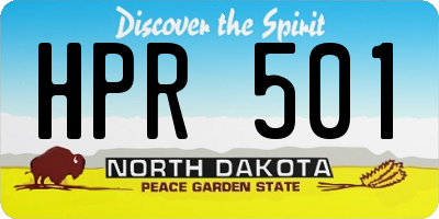 ND license plate HPR501