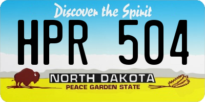 ND license plate HPR504