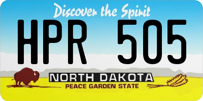 ND license plate HPR505