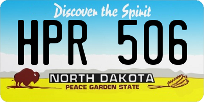 ND license plate HPR506