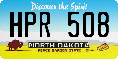 ND license plate HPR508
