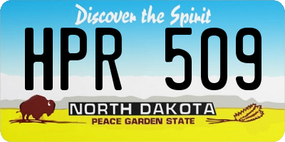 ND license plate HPR509