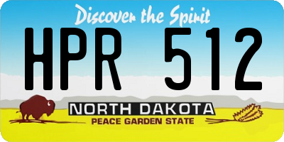 ND license plate HPR512