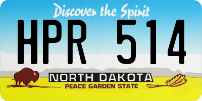 ND license plate HPR514