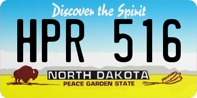 ND license plate HPR516