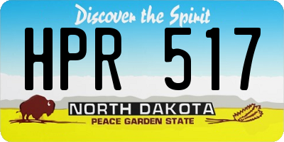 ND license plate HPR517
