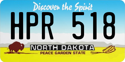 ND license plate HPR518