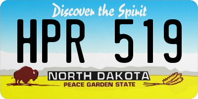 ND license plate HPR519