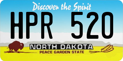 ND license plate HPR520