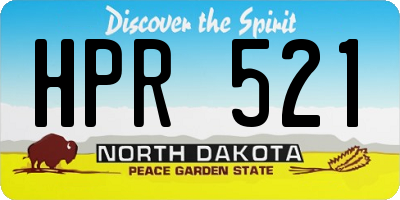 ND license plate HPR521