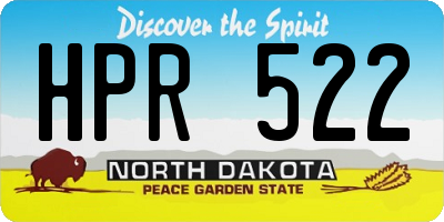 ND license plate HPR522