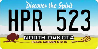 ND license plate HPR523