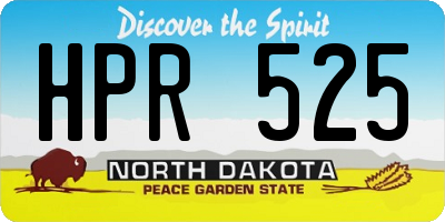 ND license plate HPR525