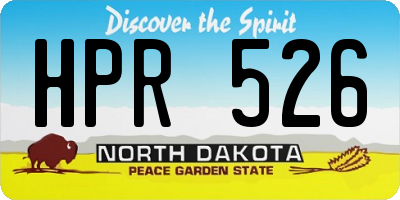ND license plate HPR526